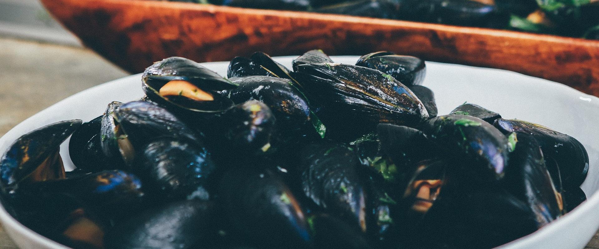 Moules et salade
